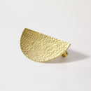 Hammered Demi Lune, Solid Brass Half Moon Door Handles