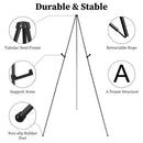 2 Pack Easel Stand for Display 61in Collapsible A Frame Tripod Easel Iron Alloy Drawing Stand with 2 Carry Bags for Wedding Poster Art Drawing Meeting