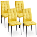 High Back Nordic Dining Chair Modern Fabric Chair With Legs (Set of 2) by HouseOfZazla