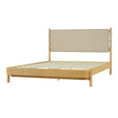 Premium Rubber Wood Platform Bed Frame, Queen Size with Headboard by HouseOfZazla