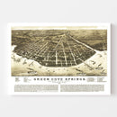 Vintage Map of Green Cove Springs, Florida 1885