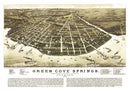 Vintage Map of Green Cove Springs, Florida 1885