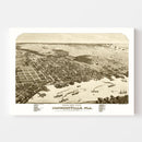 Vintage Map of Jacksonville, Florida 1876