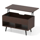 31.5 Inch Lift-Top Coffee Table with Hidden Storage and 2 Open Shelves by LJGDeals