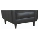 Track Arm Accent Chair With Tufted Upholstery - Black by HouseOfZazla