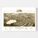 Vintage Map of Lake City, Florida 1885