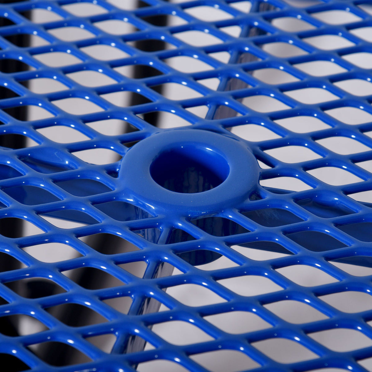 Square Outdoor Steel Picnic Table, With Umbrella Pole, photo 4 of 17