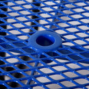 Square Outdoor Steel Picnic Table, With Umbrella Pole by Unique Piece Furniture