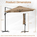 9 FT Cantilever Patio Umbrella with Vented Top and Sun-Protective Canopy by LJGDeals