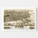 Vintage Map of Pensacola, Florida 1885