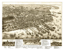 Vintage Map of Pensacola, Florida 1885
