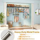 4-8 Feet Closet Organizers and Storage System with Hanging Rod for Laundry Bedroom by LJGDeals