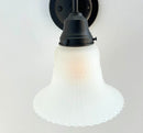 Large Antique Super Flare Frosted Glass Wall Sconce