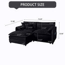 Modern Comfy Deep Seat Modular Sectional Sofa Cloud Couch With Ottoman by HouseOfZazla