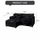 Modern Comfy Deep Seat Modular Sectional Sofa Cloud Couch With Ottoman by Unique Piece Furniture