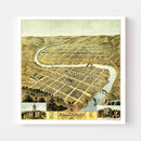 Vintage Map of Frankfort, Kentucky 1871
