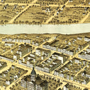 Vintage Map of Frankfort, Kentucky 1871