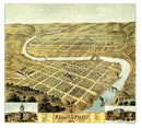 Vintage Map of Frankfort, Kentucky 1871