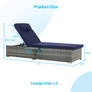 Outdoor Sofa Pe Rattan Furniture Deck Chair - Gray by HouseOfZazla