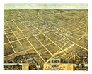 Vintage Map of Lexington, Kentucky 1871