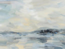 Abstract Coastal Landscape Wall Art Canvas Print – Soft Blue