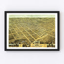 Vintage Map of Lexington, Kentucky 1871