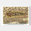 Vintage Map of Louisville, Kentucky 1883