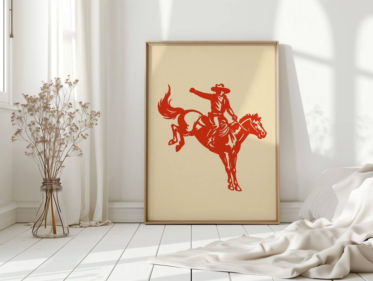 Retro Rodeo Cowboy Print, photo 14 of 19