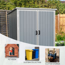 Outdoor Storage Shed Waterproof Resin Cabinet With Lockable Doors For Bikes And Patio Furniture - Gray by HouseOfZazla