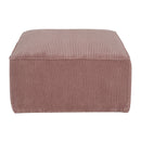 Upholstered Square Ottoman,Pink