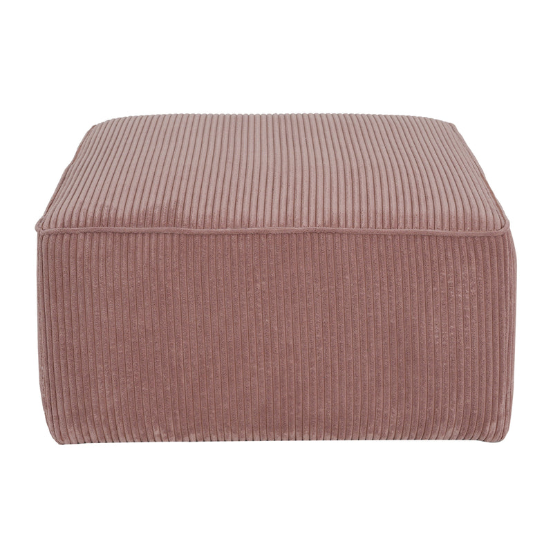 Upholstered Square Ottoman,Pink