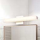 GobekUsa Modern LED Wall Sconce with Acrylic Shade, Chrome Finish, Rectangular Vanity Lighting in Warm/White Light - 16.5"/24.5" Dia