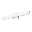 GobekUsa Modern LED Wall Sconce with Acrylic Shade, Chrome Finish, Rectangular Vanity Lighting in Warm/White Light - 16.5"/24.5" Dia