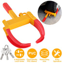 Heavy Duty Wheel Clamp Anti-Theft Adjustable Tire Lock w/3 Keys for Cars Trailer Truck Motorcycles ATV RV Golf Carts