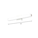 GobekUsa Modern LED Wall Sconce with Acrylic Shade, Chrome Finish, Rectangular Vanity Lighting in Warm/White Light - 16.5"/24.5" Dia