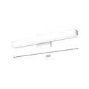 GobekUsa Modern LED Wall Sconce with Acrylic Shade, Chrome Finish, Rectangular Vanity Lighting in Warm/White Light - 16.5"/24.5" Dia