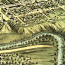 Vintage Map of Paris, Kentucky 1870