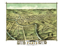 Vintage Map of Paris, Kentucky 1870
