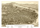 Vintage Map of Chattanooga, Tennessee 1886