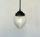 Vintage Clear Beehive Hobnail Glass Pendant