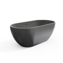 59 Inch Solid Surface Oval Freestanding Bathtub