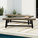 Cloud Outdoor Bench With Acacia Wood Frame And Slat Panel Design by HouseOfZazla