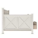 Modern Daybed With 2 Large Drawers, X Shaped Frame
