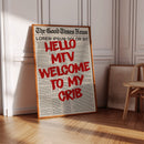 Hello MTV, Welcome Print