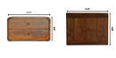 Floating Curved Chestnut Bedside