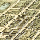 Vintage Map of Clarksville, Tennessee 1870
