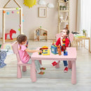 2-in-1 Kids Furniture Set: Twin Bed Frame & 3-Piece Activity Play Table and Chair Set by LJGDeals