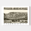 Vintage Map of Harriman, Tennessee 1892