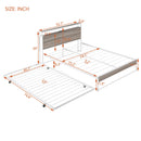 Platform Bed Frame With Trundle, USB Ports And Slat Support, No Box Spring Needed by Unique Piece Furniture