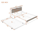 Platform Bed Frame With Trundle, USB Ports And Slat Support, No Box Spring Needed by HouseOfZazla